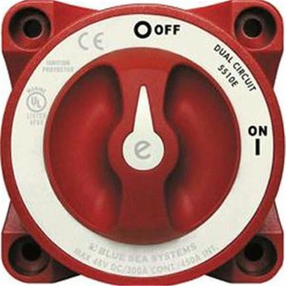Blue Sea Systems e-Series Dual Circuit Battery Switch - Blue