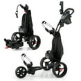 thumbnail image 1 of Gymax Chariot Poussé de Golf Électrique avec Poignée Réglable et 9 Réglages de Vitesse, Porte-Parapluie, 1 of 10