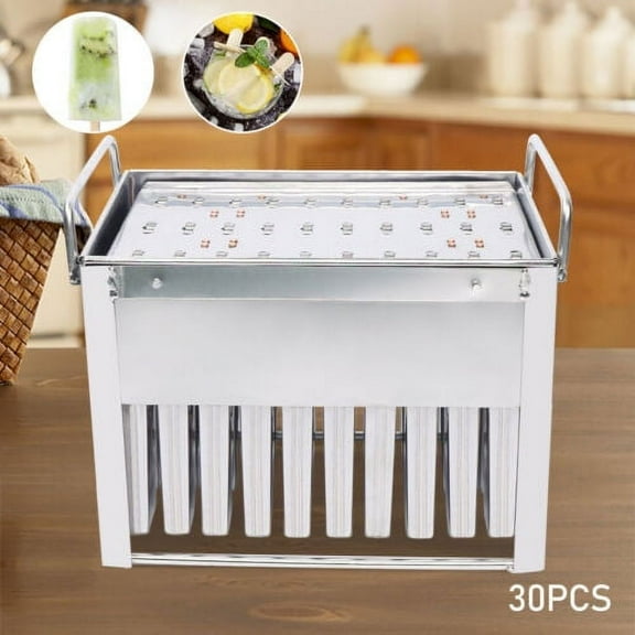 Ice  Molds Stainless Steel 30Pcs Ice Cream Stick Holder Pops Maker