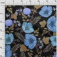thumbnail image 3 of oneOone Cotton Poplin Medium Blue Fabric Asian Oriental Dress Material Fabric Print Fabric By The Yard 42 Inch Wide, 3 of 4