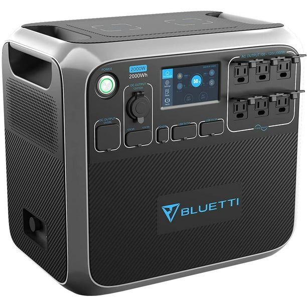 Bluetti Portable Power Station Ac0p 00w 00wh Solar Generator 700w Pv Max Backup Battery Pack With 6 00w Ac Outlet 4800w Surge For Rv Home Emergency Outdoor Camping Walmart Com