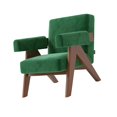 thumbnail image 2 of Silla Decorativa Silla Perezosa Muebles Sofá De Ocio Para Oficina Interior Sala De Estar Franela Verde, 2 of 8