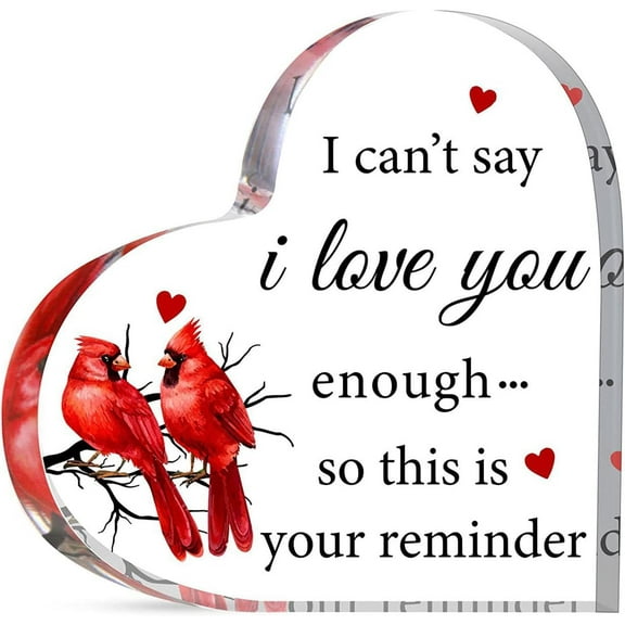 I Love You Signature Gift, Acrylic Heart Gift, Love Gift for Her Girlfriend Boyfriend, Valentine's Day Gift for Him,Mother's Day Gift