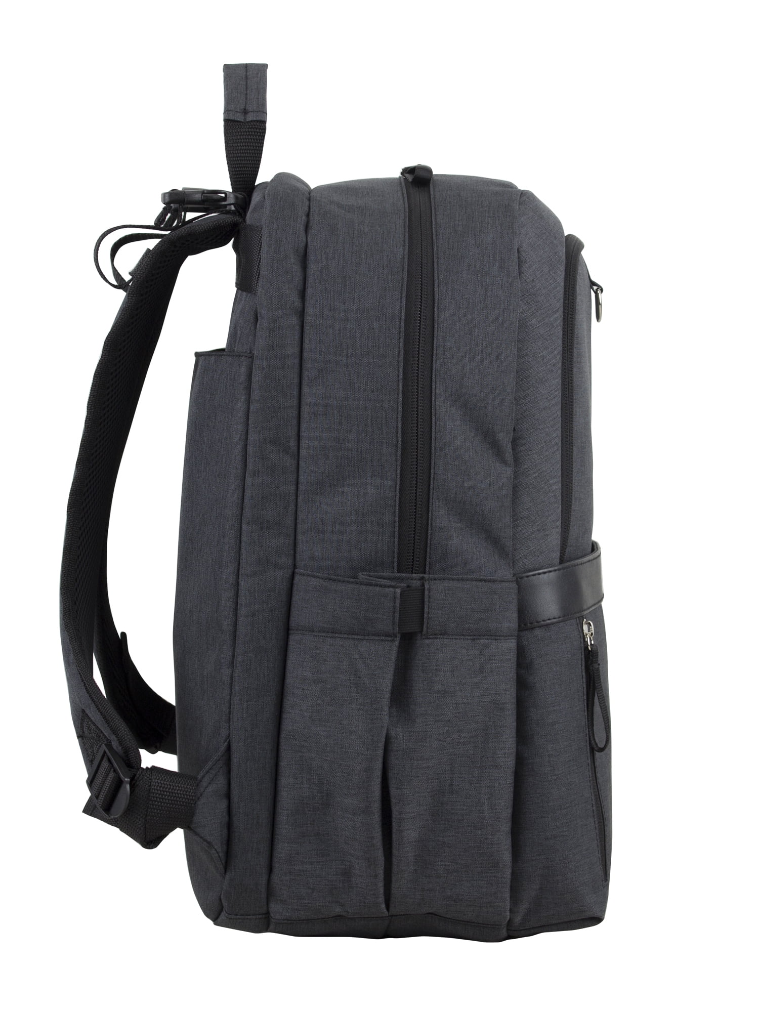 Eastsport Large Capacity Weekender Tech Backpack Diaper Bag with Changing Pad, Dark Grey