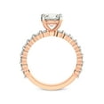 thumbnail image 5 of 5 Carat IGI Certified Cushion Shape Lab Grown Diamond Engagement Ring | 14K Rose Gold |Lillian Oval Shape Side Diamond Eternity Diamond Ring | FG-VS1-VS2 Quality Friendly Diamonds, 5 of 5