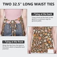 thumbnail image 6 of Pioneer Flower Floral Print Pattern Apron for Women and Men, Cotton Linen Waterproof with Pockets, Adjustable, 33x27 Inch for Kitchen, Gardening, BBQ, Salon, 6 of 6