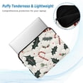 thumbnail image 2 of FORMRS 13"-13.3" Laptop Sleeve Protective Case Soft Carrying Quilted Computer Bag Cover, White Christmas Holly, 2 of 7