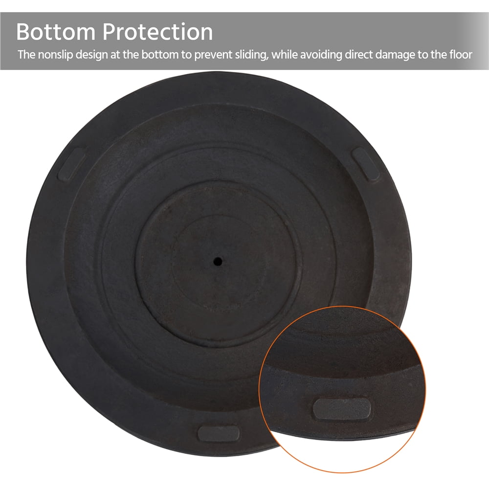 Alden Design 23lbs Metal Patio Market Umbrella Base for Outdoors, Black