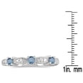 thumbnail image 3 of SZUL Women's 1/3 Carat TW Blue Diamond Band in 10K White Gold, 3 of 4