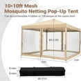 thumbnail image 4 of Studyset 10x10ft Easy Pop-Up Canopy, Pop Up Commercial Pop-Up Gazebo Tent, Waterproof Outdoor Screen Tent with Mesh Mosquito Netting Side Walls for Parties, Camping, Garden, Outdoor, 4 of 6