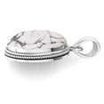thumbnail image 3 of 925 Sterling Silver Pendant Natural Howlite Handmade Jewelry, 3 of 8
