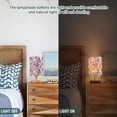 thumbnail image 5 of Bedside Desk Lamp LED Bulb Night Light USB Power Fabric Lampshade Table Lamps Watercolor Leaves, 5 of 7