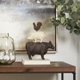 thumbnail image 3 of 11" x 14" Brown Polystone Stacked Farm Animals Sculpture with Cream Accent, by DecMode, 3 of 14