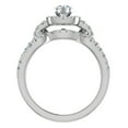 thumbnail image 3 of Wedding Ring Set Accented Diamond Loop Shank 1.00 - 1.05 CTW Carat 14K White Gold (H,SI1), 3 of 5