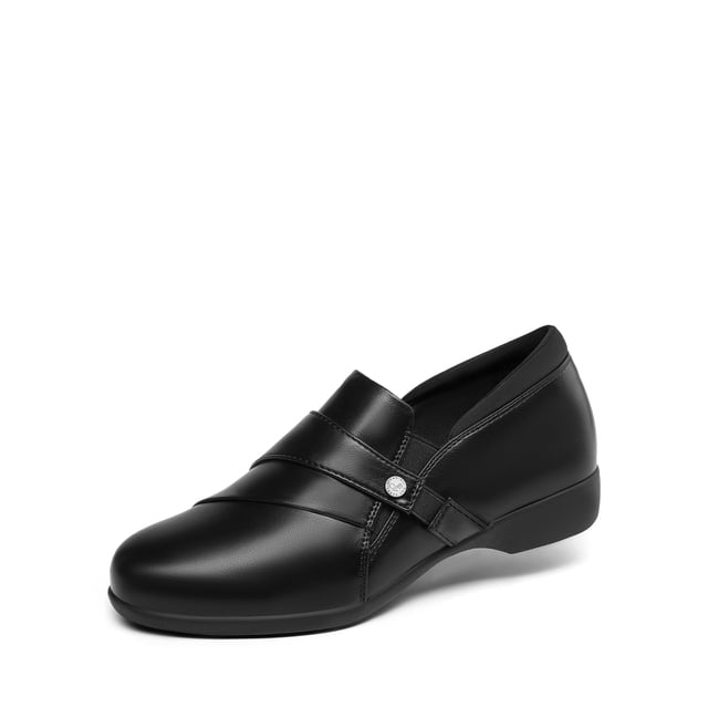 Mocasines Negros de Cuero Sintético para Mujer DREAM PAIRS