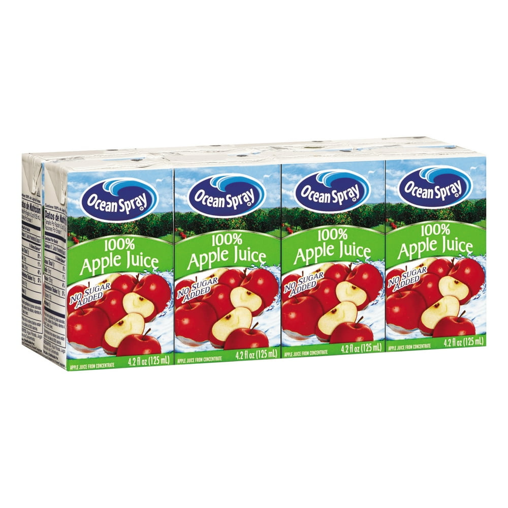 Ocean Spray Aseptic Juice Boxes, 100 Apple, 4.2oz, 40/Carton Walmart
