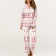 thumbnail image 4 of Xihbxyly Christmas Pajamas for Women, Women's Christmas Printed Pajama Set for Daily Home Wear Two-Piece Pajama Set with Pocket, 4 of 6
