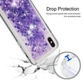 thumbnail image 5 of FIEWESEY Case for iPhone XR,3 in1 Layers Hybrid Liquid Stars Shaped Glitter Flowing Quicksand case Clear Soft Shockproof TPU Slim Protective Cover for iPhone XR(Purple), 5 of 6