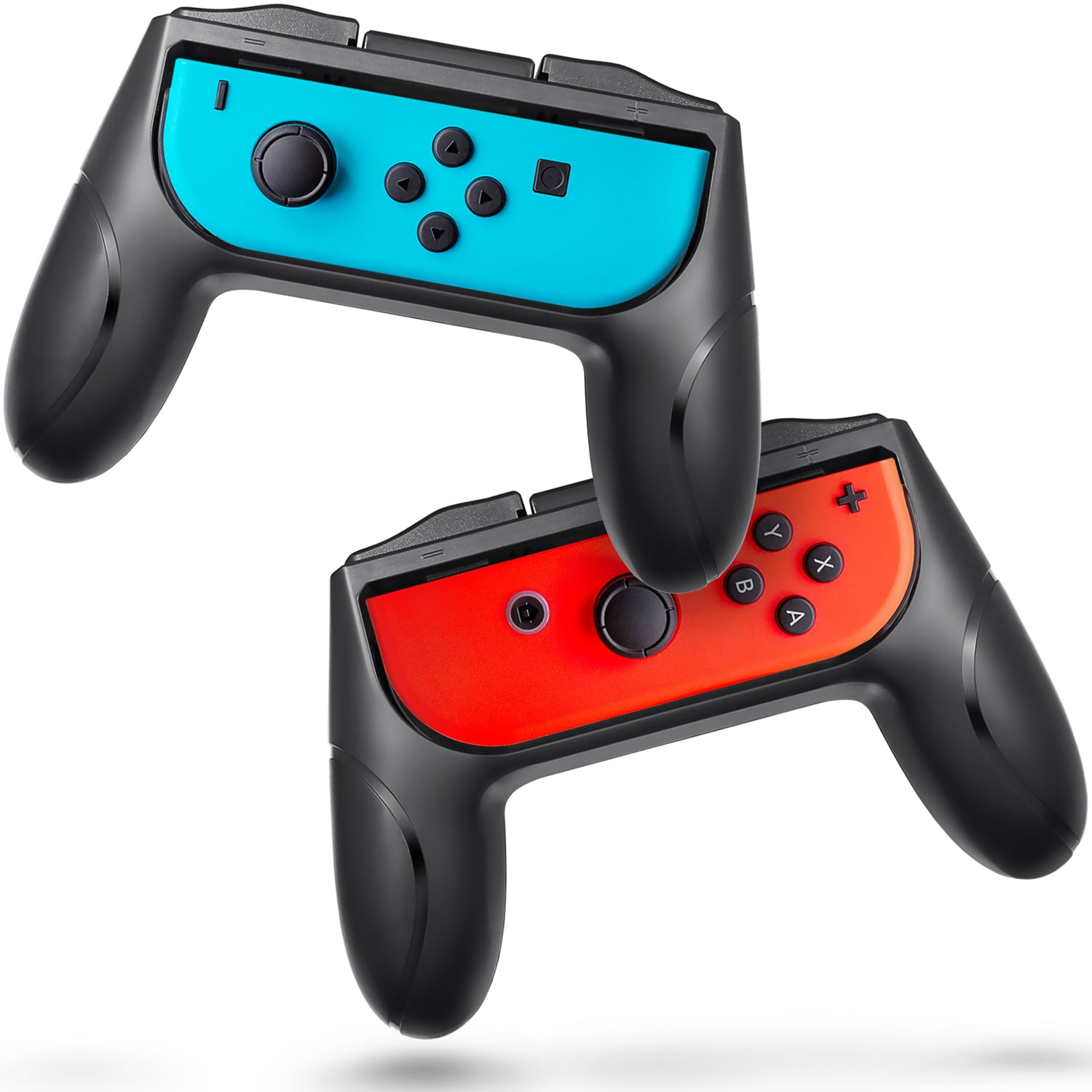 JoyCon Handle Grips (2 Pack), Fosmon ABS JoyCon Controller [Wear
