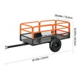 thumbnail image 5 of KFFKFF Garden Utility Trailer, 22 Cu. ft & 1600lbs Capacity, Tow-Behind Steel Dump Cart with Removable Rear Panel, Yard Trailer for Lawn Mowers, 5 of 9