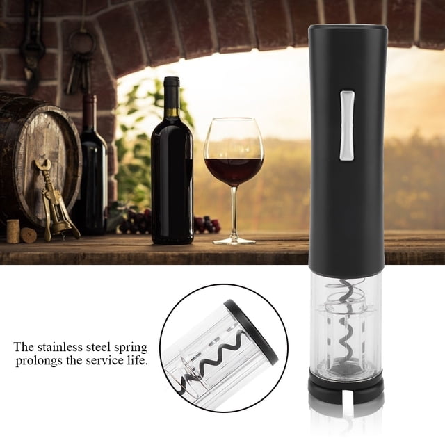 Electric Wine Opener,Premium ABS Electric Bottle Opener Bottle Opener Household ABS Electric Wine Opener Bottle Opener Corkscrew Battery Not Included