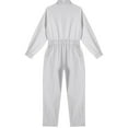 thumbnail image 5 of Sholeno Big Girls Stand Collar Jumpsuit with Pockets Mechanic Boiler Suit One Piece Romper Coverall Dungarees Ivory 14, 5 of 6