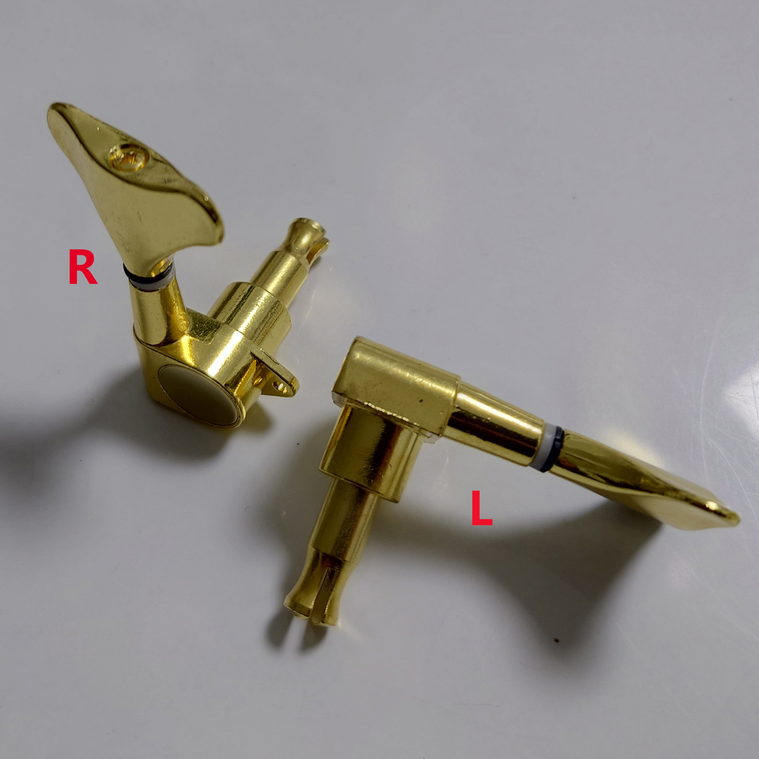 Gold Closed Electric Bass Tuning Pegs Left & Right Tuners Set for 2L 3R String Configuration Bass Guitar