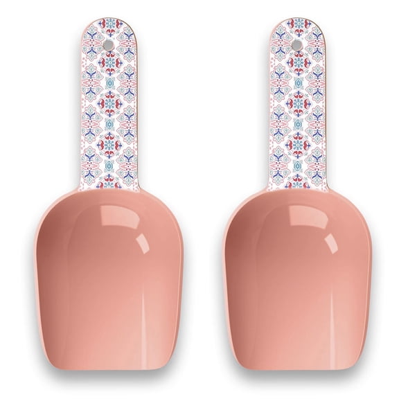 Flower Fields Melamine Pet Food Scoop - 2 Cups - Pink - Set of 2