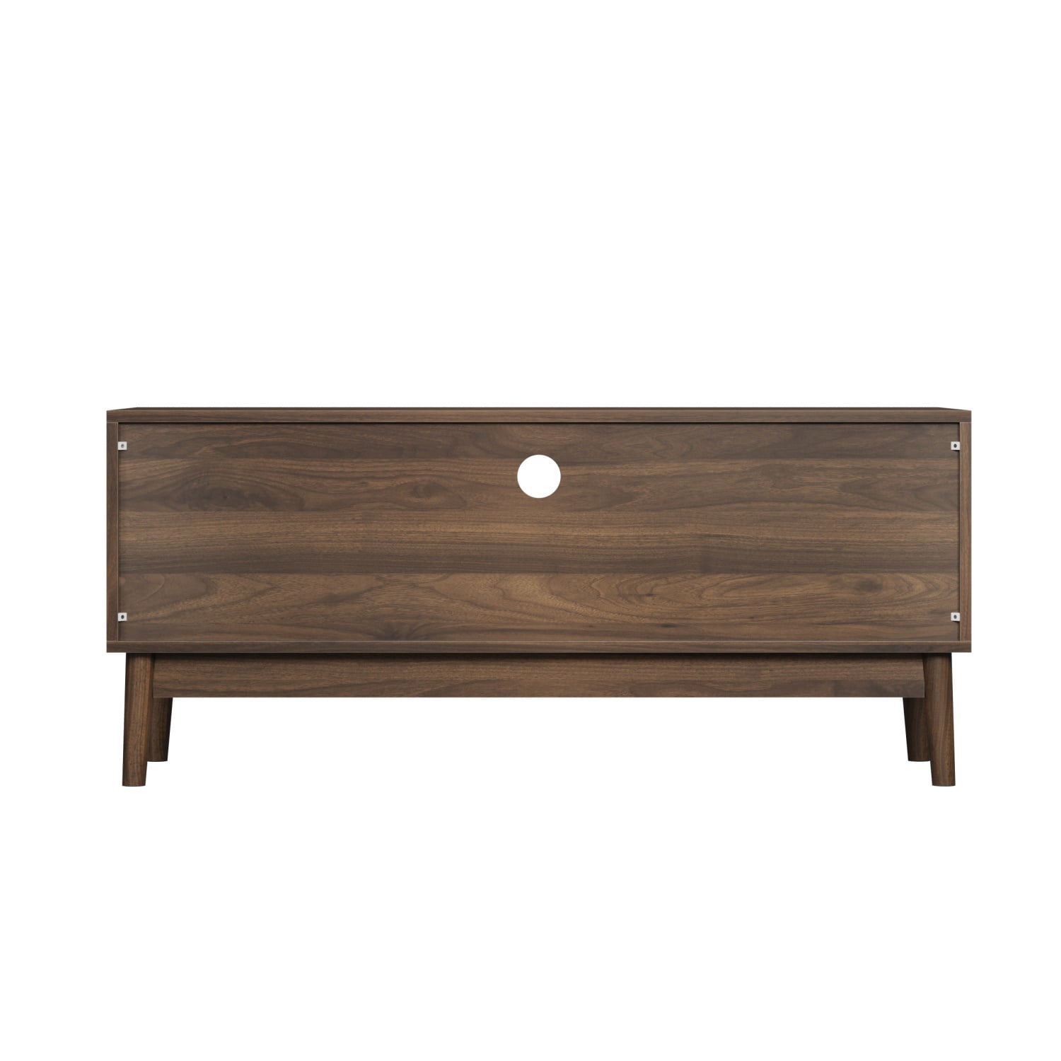Hommoo Modern 43"W TV Stand with Storage Shelves, Media Console Table Entertainment Center for Living Room and Bedroom, Walnut