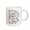 White, variant on 3drose, Pink and Black Hearts Xs and Os Monogram Initial R, 11oz Mug