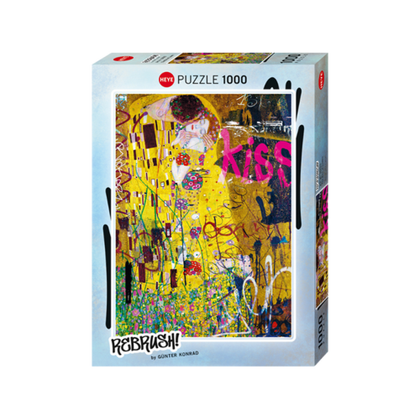 Rompecabezas Arte Rebrush: El Beso De Los Enamorados Klimt 1000 Piezas Heye