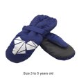 thumbnail image 3 of Inteprter 5 pares de manoplas para niños, impermeables, con gancho, suministros de esquí, diseño elástico, cómodas actividades al aire libre para Suministros térmicos azul marino Inteprter HA059232-07B, 3 of 5