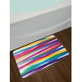 thumbnail image 2 of Colorful Bath Mat, Multicolor Ribbon Style Abstract Design Vivid Rainbow Pattern Artistic Expression, Non-Slip Plush Mat Bathroom Kitchen Laundry Room Decor, 29.5 X 17.5 Inches, Multicolor, Ambesonne, 2 of 2