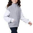 thumbnail image 4 of Sweatshirts Pullovers Toddler Girl Sweatshirts For Teen Girls Cute Half Zip Up Loose Pullover Kid Clothes Trendy Winter Cropped Long Sleeve Shirt, 4 of 6