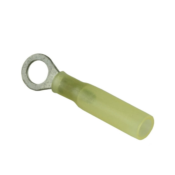 26-24 Ga. Heat-Shrink Ring Terminal, #6 Stud - (10 pieces)