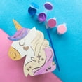 thumbnail image 2 of Hello Hobby Paint Your Own Wooden Light-up Unicorns, Includes 6 Unicorns With Tea Lights and Batteries, 4.5 in x 1.16 in. x 5.75 in. Each, 2 of 7