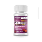 GenCare Simethicone Gas Relief for Adults Bloating Relief for Men & Women, 180 Softgels