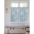 thumbnail image 2 of Blue White Starfish Bathroom Window Curtain, Coastal Ocean Summer Sea Nautical Light Filtering Coffee Kitchen Curtains, Bedroom Living Room Curtains 2 Panel 84"x54", 2 of 6