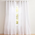 thumbnail image 1 of Par de paneles de cortinas Exclusive Home Loha Linen, color blanco invernal, 1 of 6
