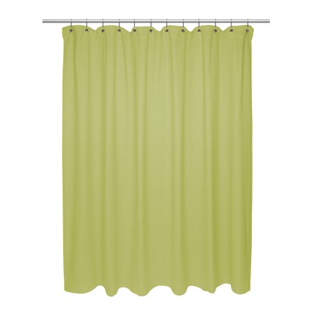 Extra Long Size 100 Cotton Chevron Weave Shower Curtain Citron