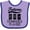 Lavender and Purple, variant on Inktastic Future Dominoes Player Game Boys or Girls Baby Bib