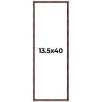 13.5x40 Frame Brown Bamboo with Dark Coffee/Walnut Finish | Solid Wood Picture Frame Width 0.75