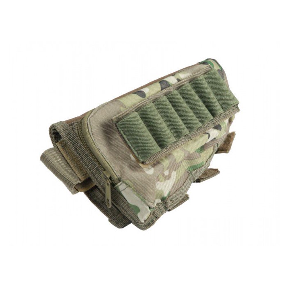 Modify Rifle Stock Ammo Pouch with Leather Cheek Pad ( Multicam