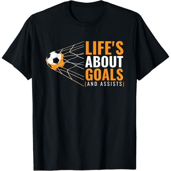 Soccer Shirt for Boys | 'Life's About Goals' | Boys Soccer T-Shirt
