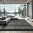 thumbnail image 2 of ODIKA 6'x9' Washable Area Rug Easy Care, Non-Shedding, Entryway Geometric Tone Border Detail Rectangular Bathroom Front for Queen Size Bedroom Under Bed Master Suite, 2 of 7