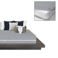 thumbnail image 2 of 4 Piece Zipper Sheet Set Includes (1 Zipper Fitted Sheet, 1 Flat Sheet And 2 Zipper PillowCase) with 18 Inch Deep Pocket 800 TC 100% Egyptian Cotton Solid Silver Color Queen Size, 2 of 7