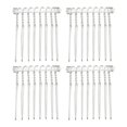 thumbnail image 1 of 4 Pcs No Slip Hair Side Combs Accessories, Metal, Silver Tone, 1.3", 1 of 5
