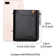 LAORENTOU Bifold Wallet with Coin Pocket for Men, RFID Blocking, Black