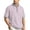 Light Purple, variant on Zimjoy Men's Polo Shirts Casual Quarter Zipper Collared Short Sleeve Shirts Color Block Cotton Polo Summer Navy L