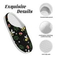 thumbnail image 5 of Lsque Bees Pattern Womens Comfort Cotton on Scuff With Memory Foam and Anti-skid Sole Slipper-37/38, 5 of 7
